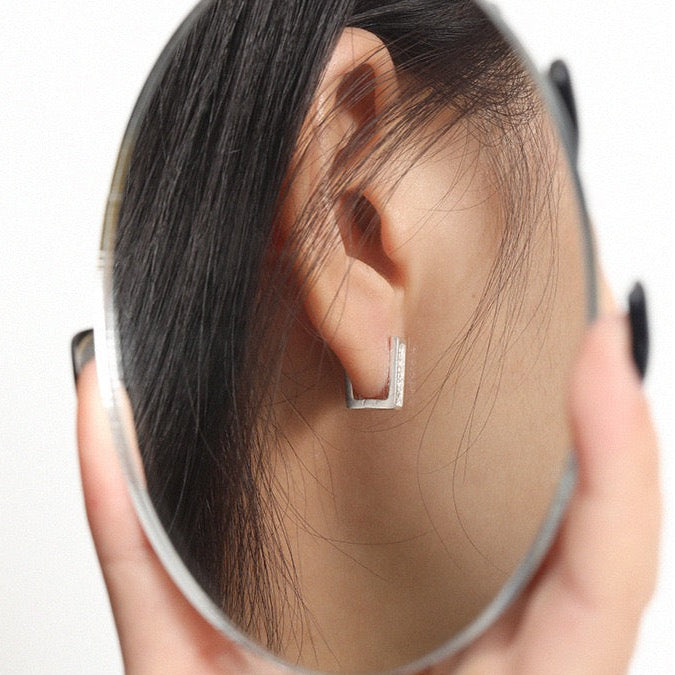 Textured Frame Earrings