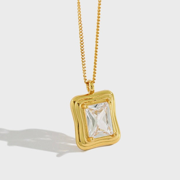 Geometric Zircon Necklace