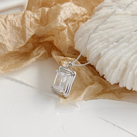 Geometric Zircon Necklace