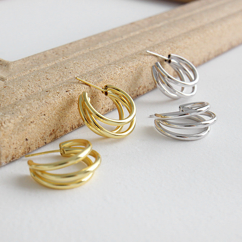 Triple Glow Hoops