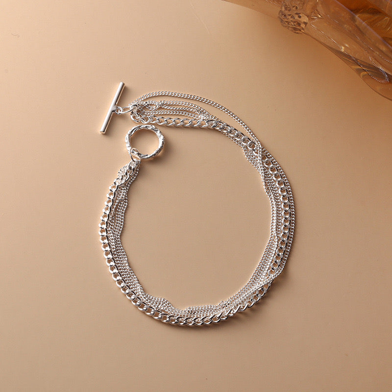 Multi-layer Chain OT Buckle Bracelet