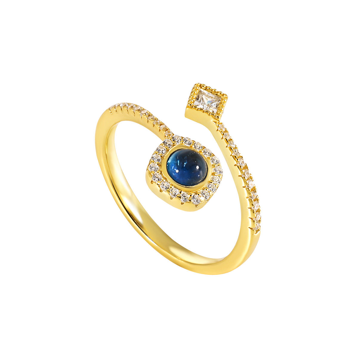 Zircon Sparkle Glass Ring