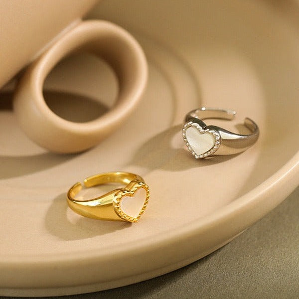 Seashell Heart Ring