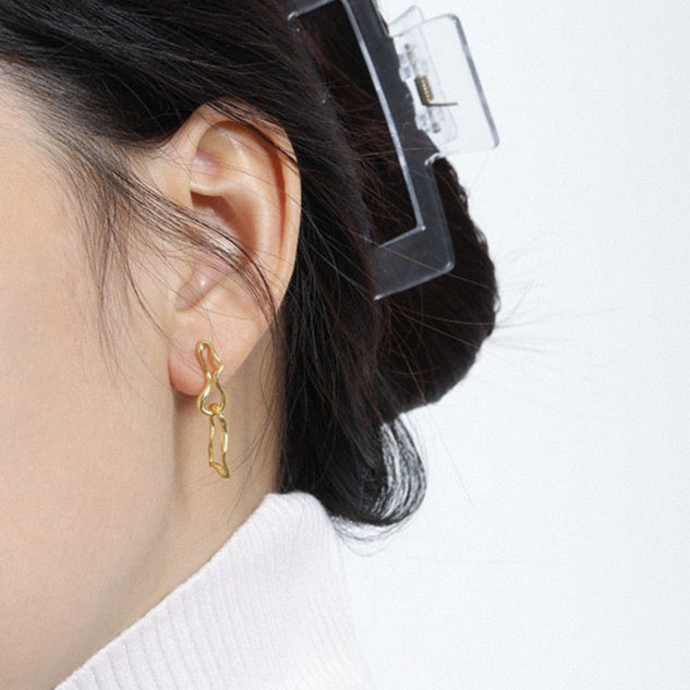 Silver Stream Earrings