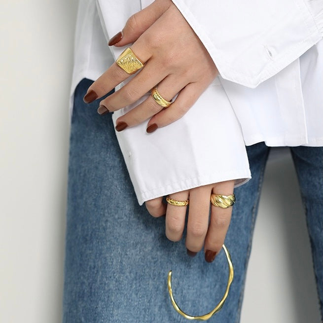 Dome Croissant Ring