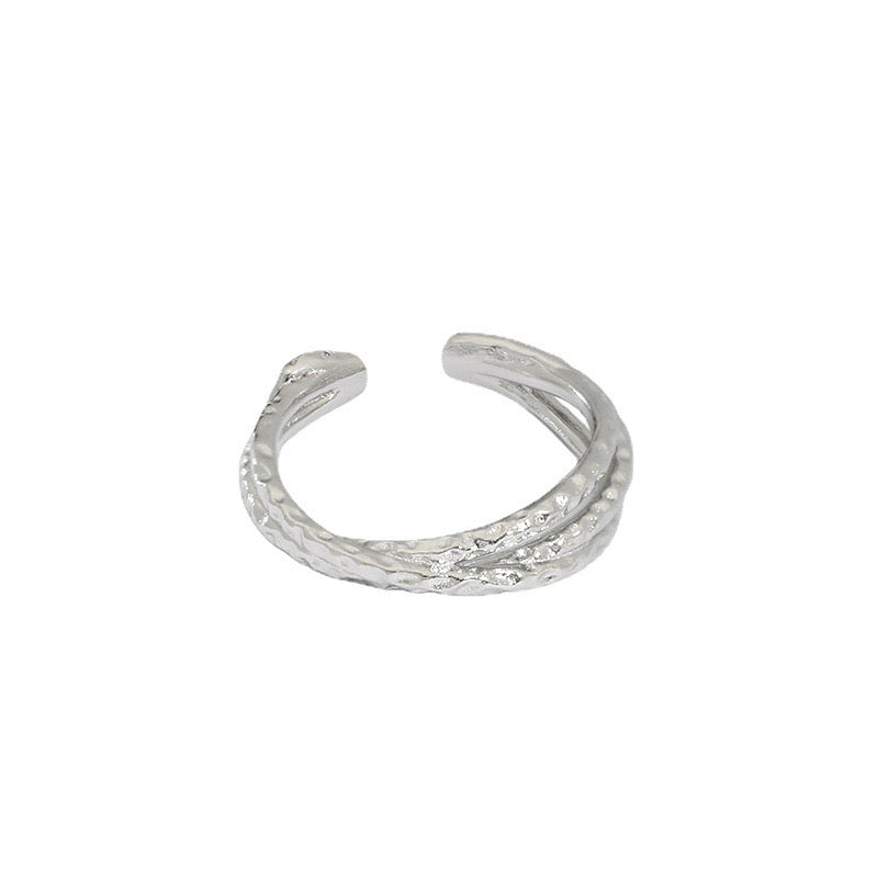 Textured Grid Enigma Ring