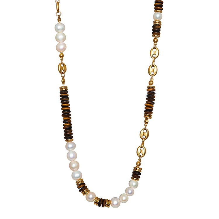 Pearlized Safari Charm Necklace