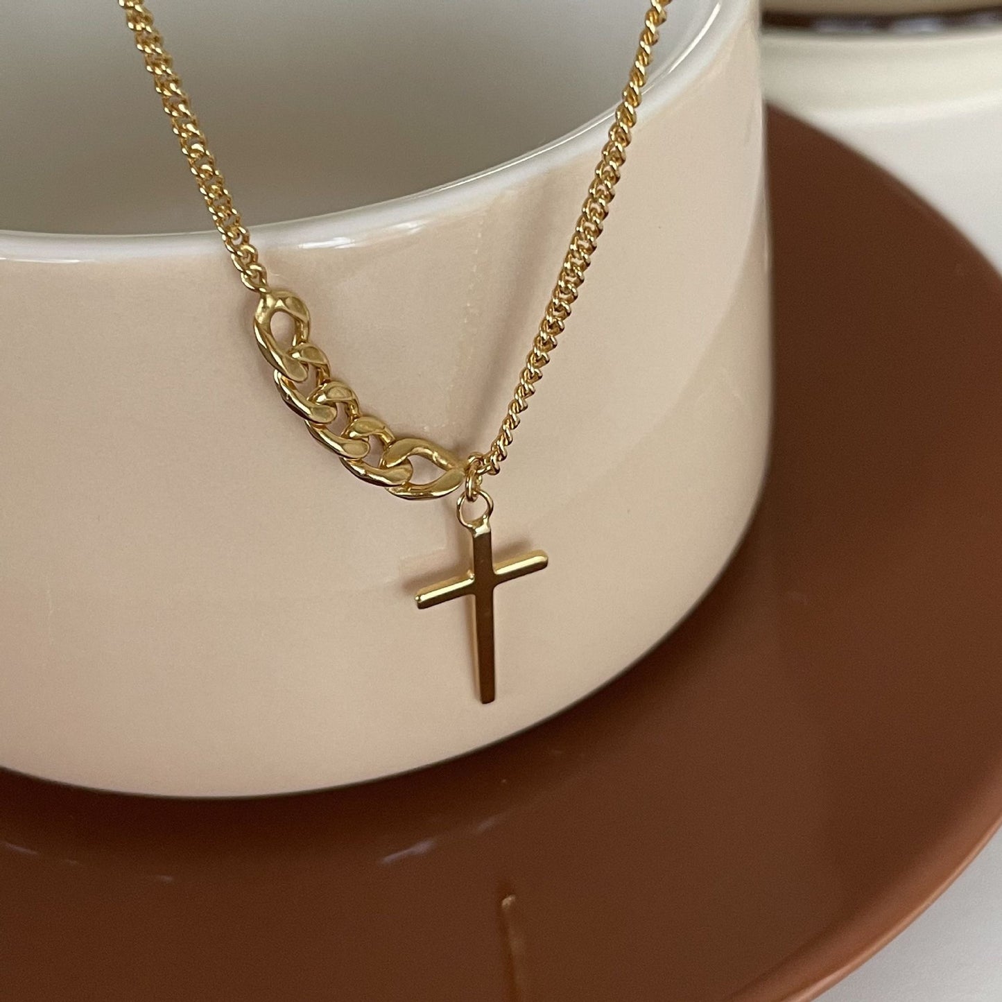 Graceful Cross Harmony Necklace