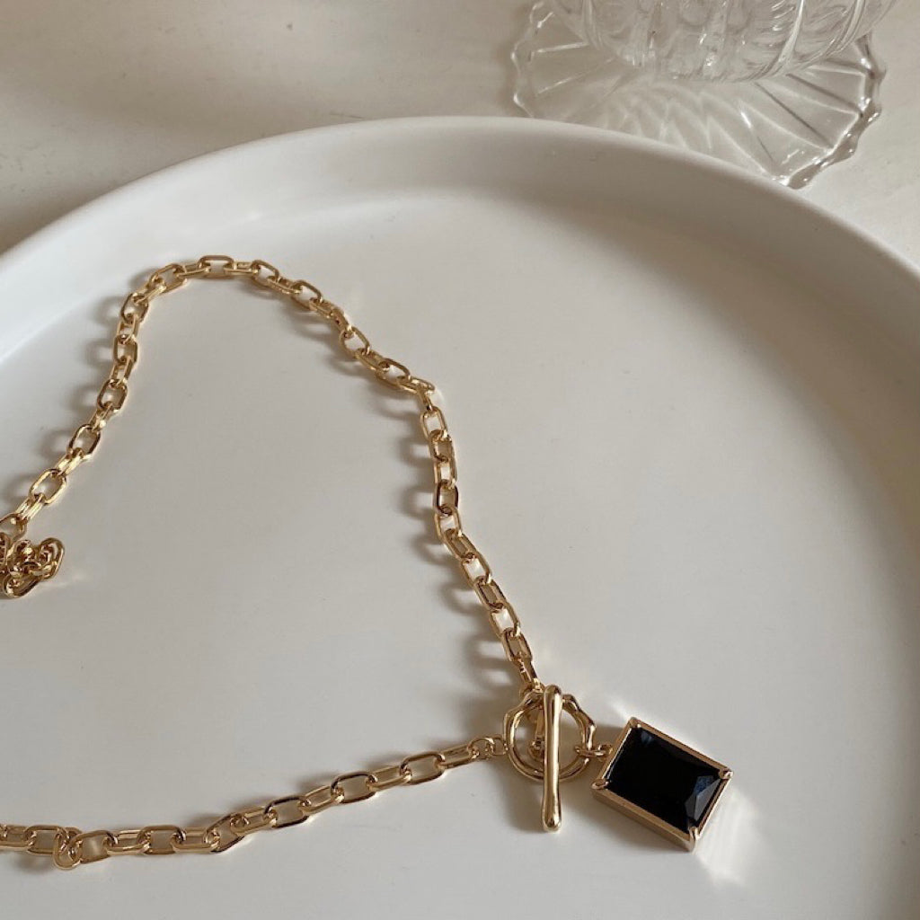 Nocturnal Noir Zircon Necklace