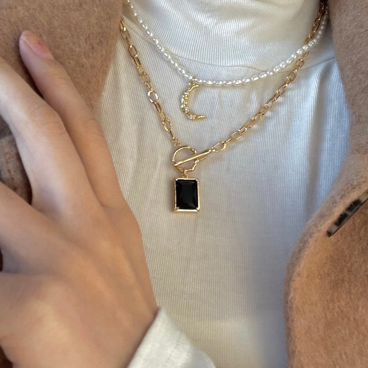 Nocturnal Noir Zircon Necklace