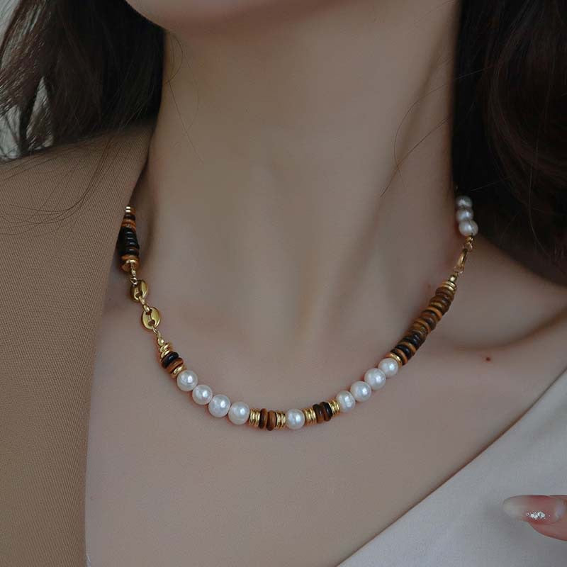 Pearlized Safari Charm Necklace