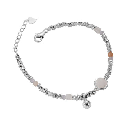 Irregular Silver with Beads Bracelet