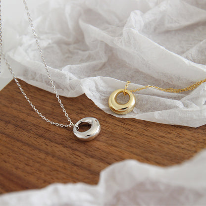 Geometric Circle Necklace