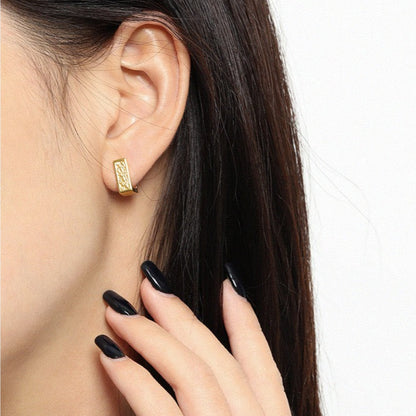 Textured Frame Earrings