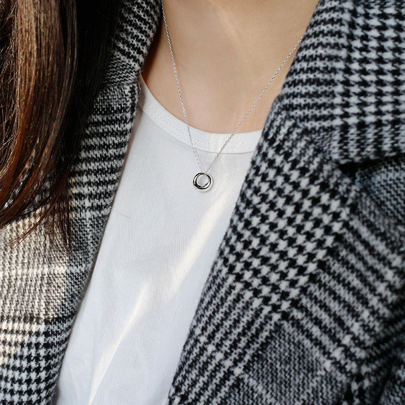 Geometric Circle Necklace