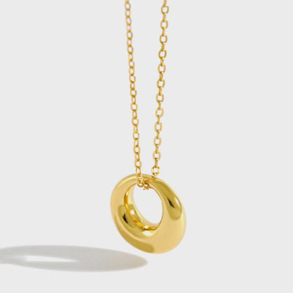 Geometric Circle Necklace