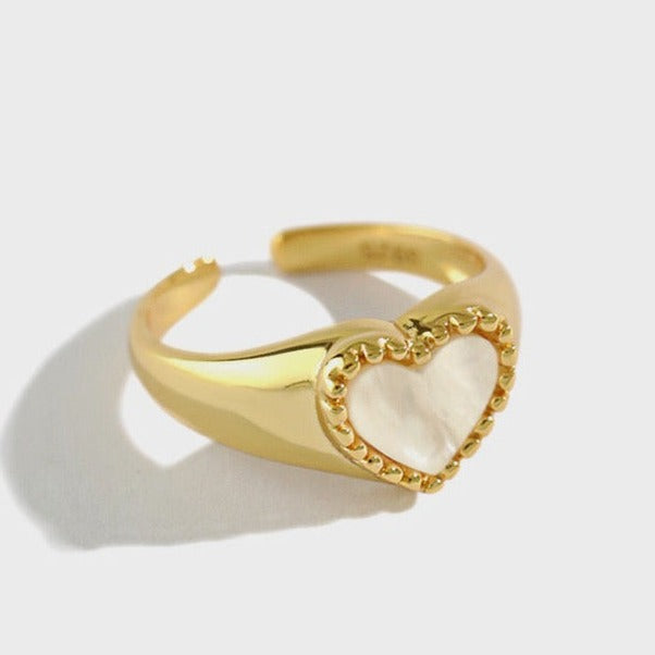 Seashell Heart Ring