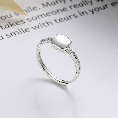 Simple Square Twist Ring