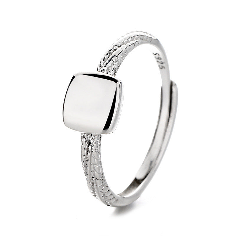 Simple Square Twist Ring