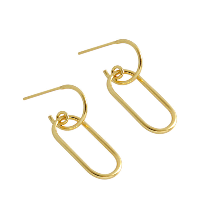 Geo Link Drop Earrings