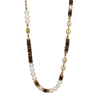 Pearlized Safari Charm Necklace