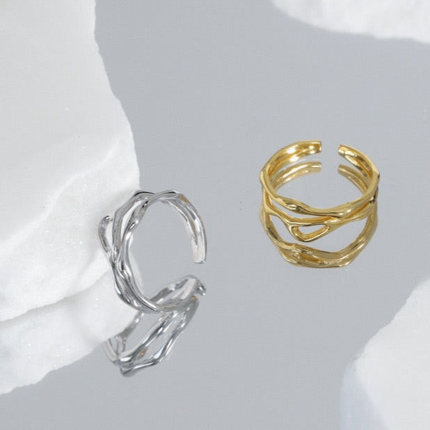 Abstract Embrace Ring